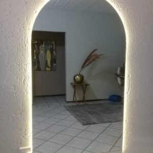 Arch mirror with lights