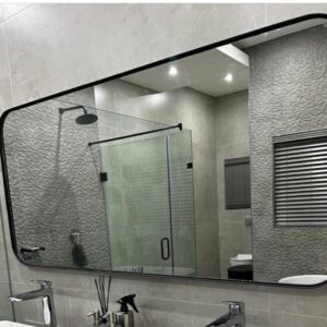 Rectangular mirror soft edges